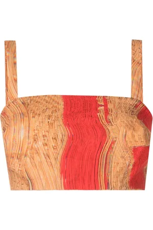 Lenny Niemeyer Top corto con estampado trompe l
