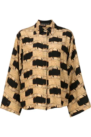 Lenny Niemeyer Camisa de seda con estampado trompe l