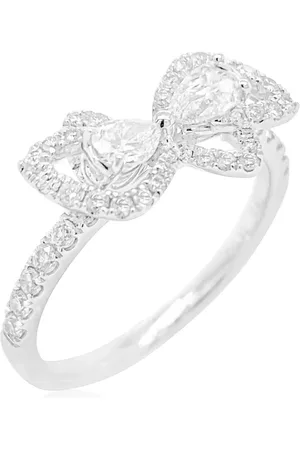 HYT Jewelry Anillo de moño en platino con diamante
