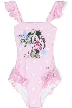 MONNALISA Traje de baño con estampado gráfico y espalda abierta