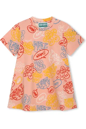 Kenzo Vestido con estampado gráfico