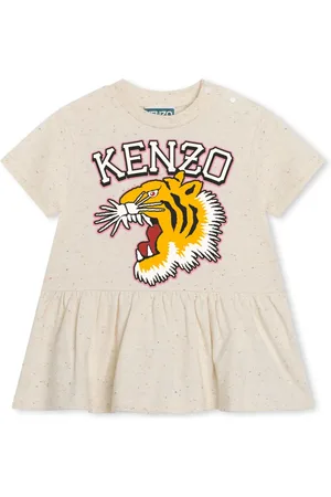 Kenzo Vestido manga corta con logo estampado