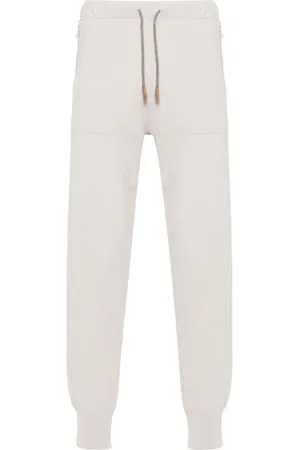 ELEVENTY Pants de cachemira con cordones en la pretina