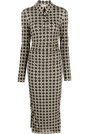 Nanushka Vestido midi con monograma estampado