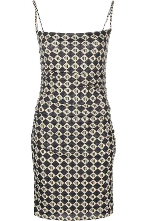 Nanushka Vestido corto con monograma estampado