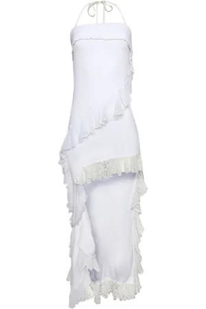 ESTER MANAS Vestido asimétrico Carmen con diseño de volantes