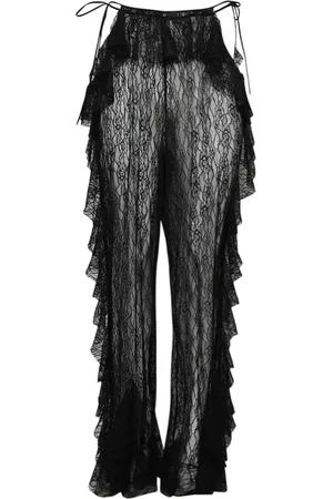 ESTER MANAS Pantalones rectos de encaje