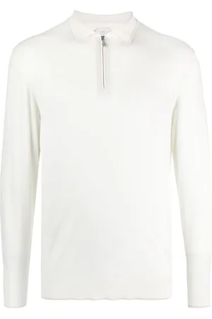 ELEVENTY Playera tipo polo con medio cierre