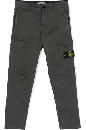Stone Island Pantalones rectos con motivo Compass