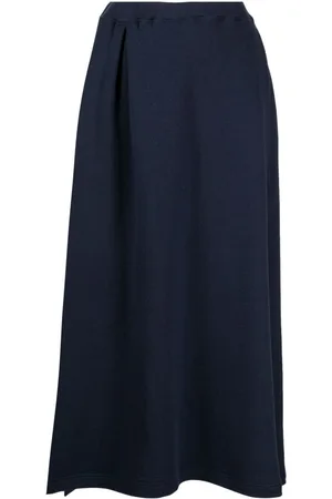 YOHJI YAMAMOTO Falda midi con pinza y cintura alta