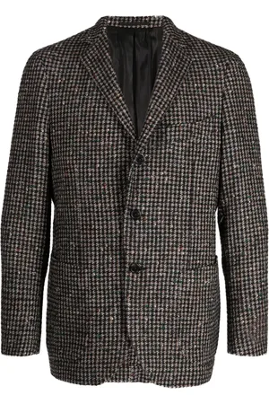 MAN ON THE BOON. Blazer con botones y motivo pied de poule