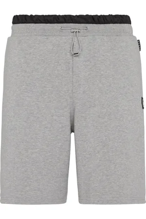 Philipp Plein Shorts deportivos con parche del logo y cordones en la pretina