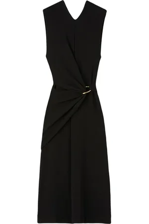 Jil Sander Vestido midi fruncido sin mangas