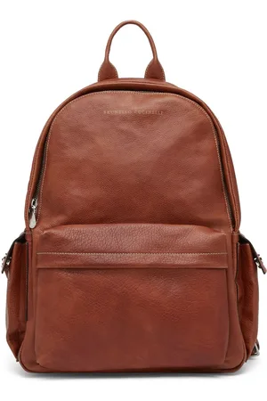 Brunello Cucinelli Mochila con sello del logo