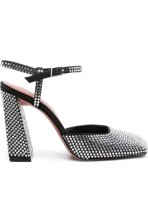 Amina Muaddi Zapatillas Charlotte con detalles de cristal y tacón de 95mm