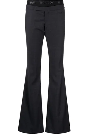 Halfboy Pantalones acampanados con logo en la pretina
