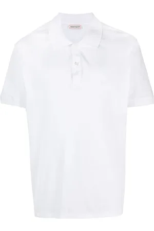 Alexander McQueen Playera tipo polo con logo bordado