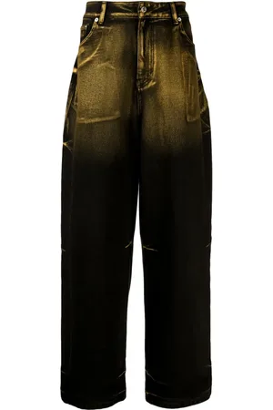 We11 Done Jeans anchos con efecto lavado efecto
