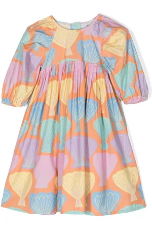 Stella McCartney Vestido acampanado con estampado de concha de mar
