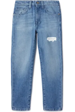 OFF-WHITE Jeans rectos con estampado gráfico