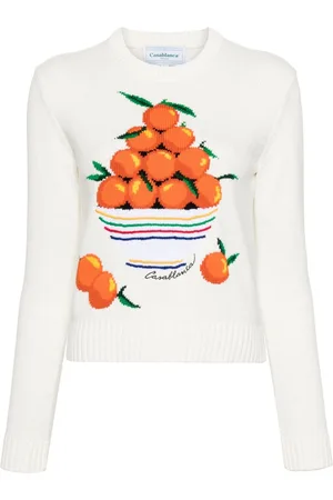 Casablanca Suéter tejido con motivo en intarsia