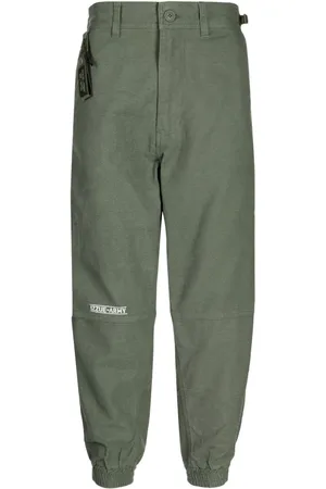 Izzue Pantalones tapered con logo estampado