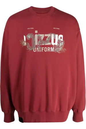 Izzue Sudadera con logo estampado y hombros caídos