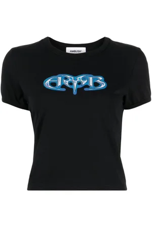 AMBUSH Playera con logo afelpado