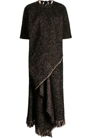 UMA WANG Vestido midi de melange