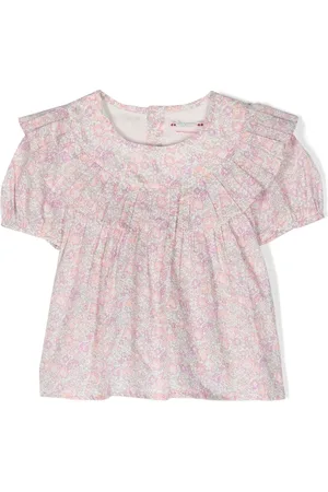 BONPOINT Blusa con volantes y estampado floral