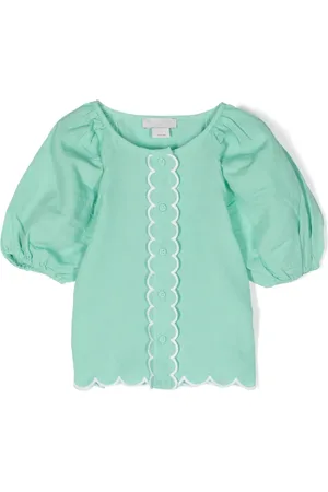 Stella McCartney Camisa con borde festoneado