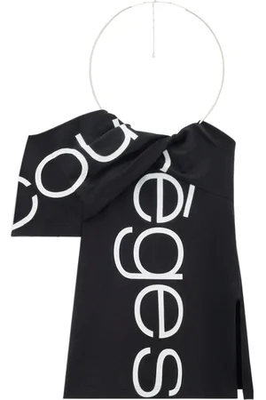 Courrèges Top con logo estampado