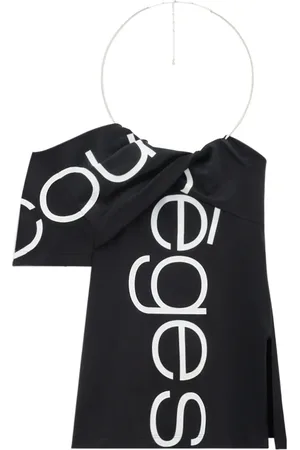 Courrèges Top con logo estampado