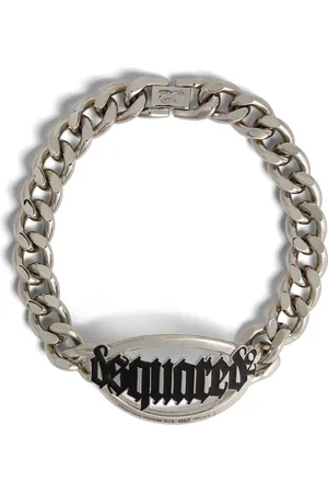 Dsquared2 Collar de cadena con placa del logo