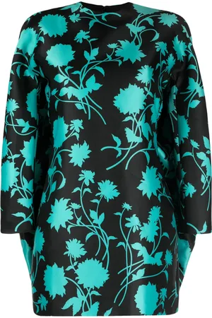 VERSACE Vestido corto con estampado Floral Silhouette