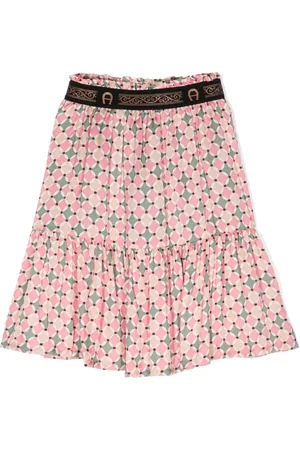 Aigner Falda drapeada con estampado geométrico