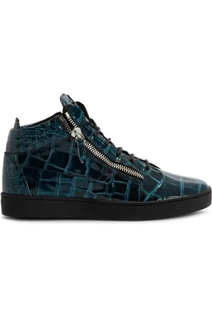 Giuseppe Zanotti Tenis Frankie con efecto de piel de cocodrilo