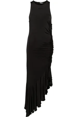 ROTATE Vestido midi con diseño asimétrico