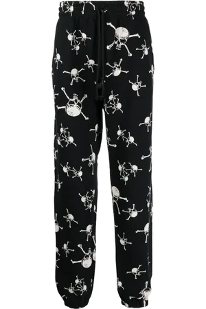 SAINT MXXXXXX Shorts deportivos con calavera estampada