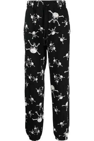 SAINT MXXXXXX Shorts deportivos con calavera estampada