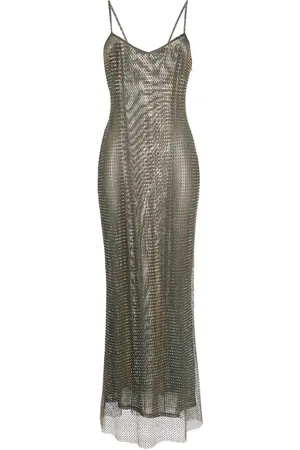 Self-Portrait Vestido largo con detalles de strass