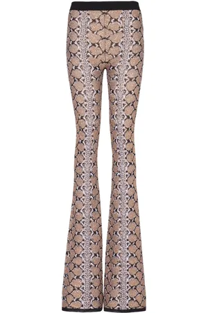 Balmain Pantalones con efecto de piel de pitón en jacquard