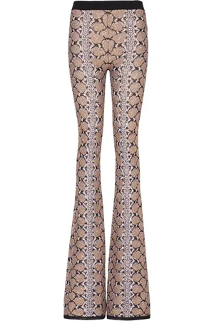 Balmain Pantalones con efecto de piel de pitón en jacquard