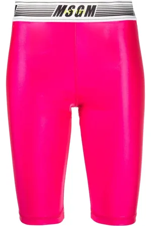 Msgm Shorts de ciclismo con logo en la pretina