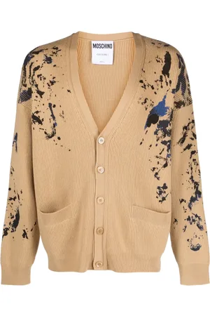 Moschino Cárdigan con motivo de salpicaduras de pintura