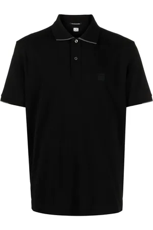 C.P. Company Playera tipo polo de piqué con logo estampado