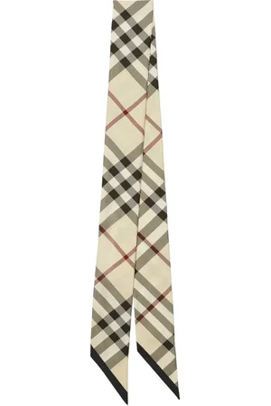 Burberry Mascada de seda con motivo de cuadros