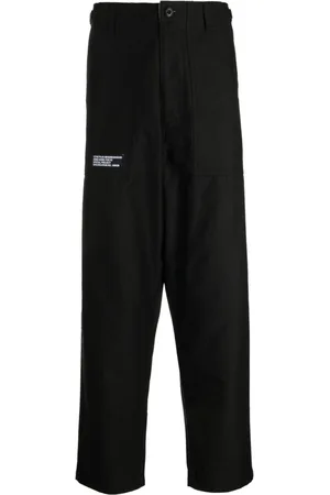 Izzue Pantalones rectos con parche del logo