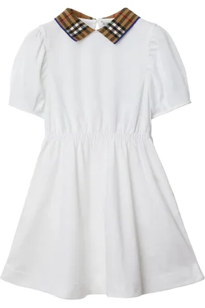 Burberry Vestido tipo polo con cuello a cuadros