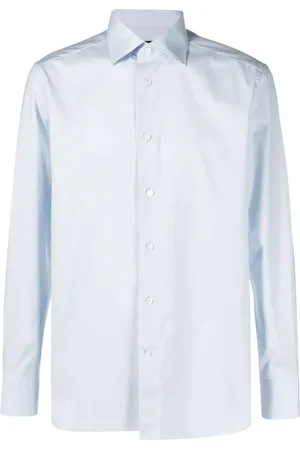 Ermenegildo Zegna Camisa manga larga con cuello italiano